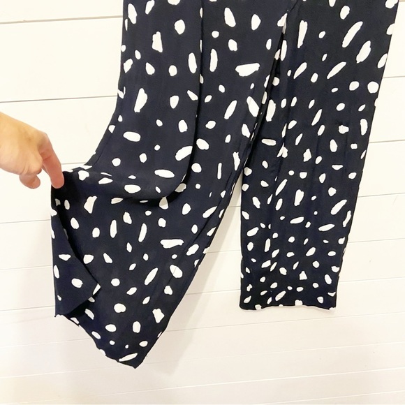 Wilfred Aritizia Women’s Viscose Blend Cropped Wide Leg Fawn Spotted Pants Large - Picture 2 of 12